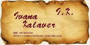 Ivana Kalaver vizit kartica